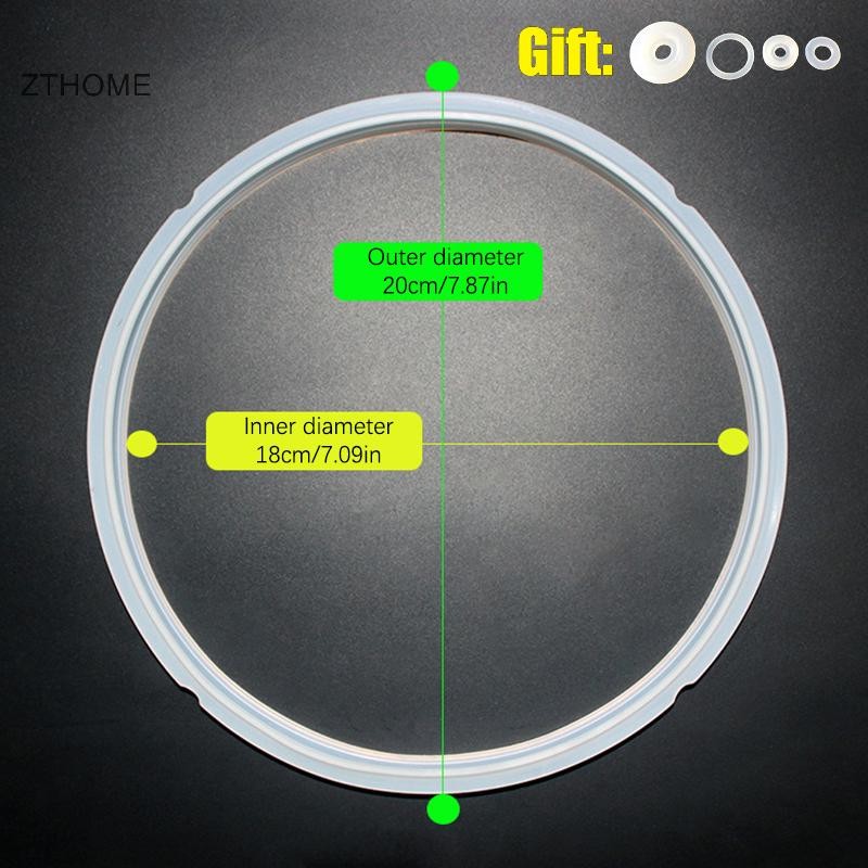 Zthome 18-24cm Cao Su Silicon Thay Thế Rõ Ràng Gioăng Nhà Nồi Áp Lực Con Dấu Vòng HOT