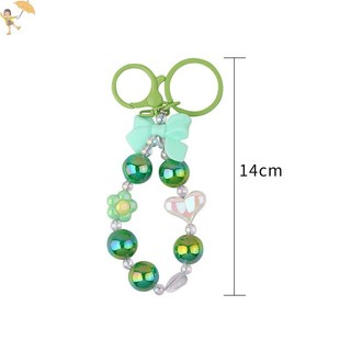 [Gou] Ngọt Ngào Nhiều Màu Sắc Nơ Đính Hạt Móc Khóa Túi Mặt Dây Chuyền Điện Thoại Tai Nghe Ốp Lưng Trang Trí Phụ Kiện Thời Trang Nơ Hạt Móc Khóa Quà Tặng VN