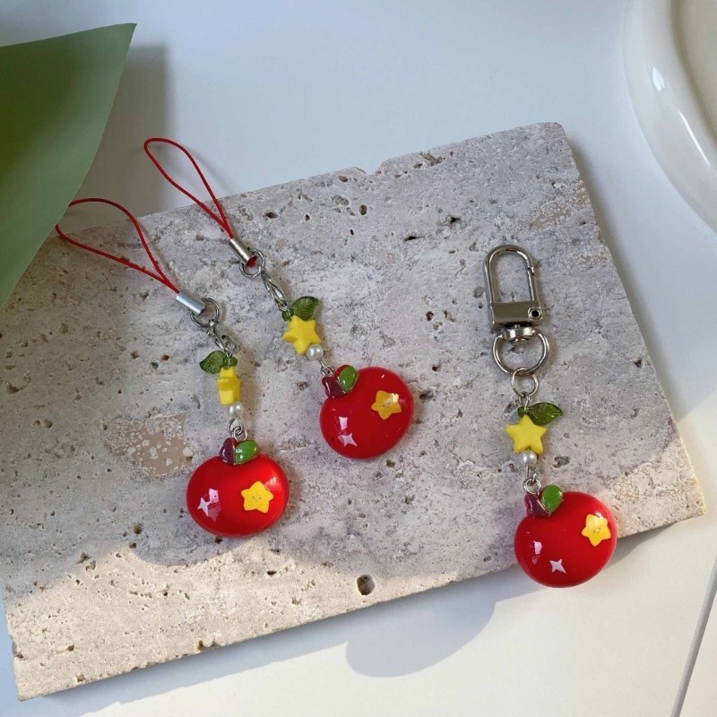 Ff Charm Thanh Lịch Táo Điện Thoại Thiết Kế Dây Buộc Phụ Kiện Thời Trang Cho Bé Gái Thời Trang Và Lễ Hội Dịp Mặc Thường Ngày