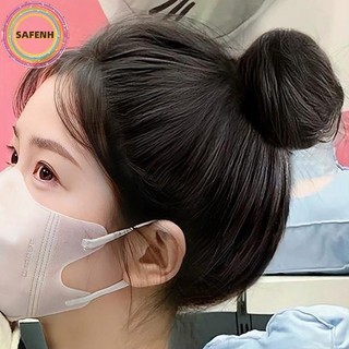 Safenh Nữ Bé Gái Dây Buộc Tóc Bện Tạo Kiểu Lông Tơ Tóc Giả Vòng Vô Hình Liền Mạch Bun Tự Nhiên Tổng Hợp Tóc Tóc Tóc DIY Trang Trí VN