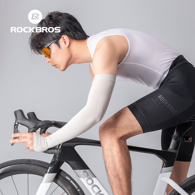 Rockbros Băng Lụa Tay Thoáng Khí Chống Tia UV Nén Cho Unisex, Phù Hợp Đi Xe Đạp Ngoài Trời