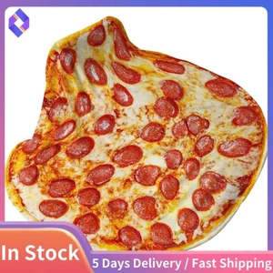 Chăn Pizza Pepperoni Khổng Lồ Chăn Mới Lạ 60 Inch Cho Người Lớn & Trẻ Em Tròn Trong Nhà, Ngoài Trời, Du Lịch, Gia Đình
