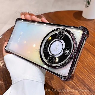 Ốp lưng silicon TPU trong suốt cho Honor X9c/X9a/X9b/X9 5G, bốn góc túi khí, bảo vệ camera, chống sốc, ốp mềm
