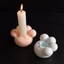 SA Khuôn Silicon Cho Đế Mèo Thanh Lịch Móng Vuốt Hình Bong Bóng Tealight Giá Đỡ Khuôn Nhà Để Bàn Trang Trí Làm Khuôn