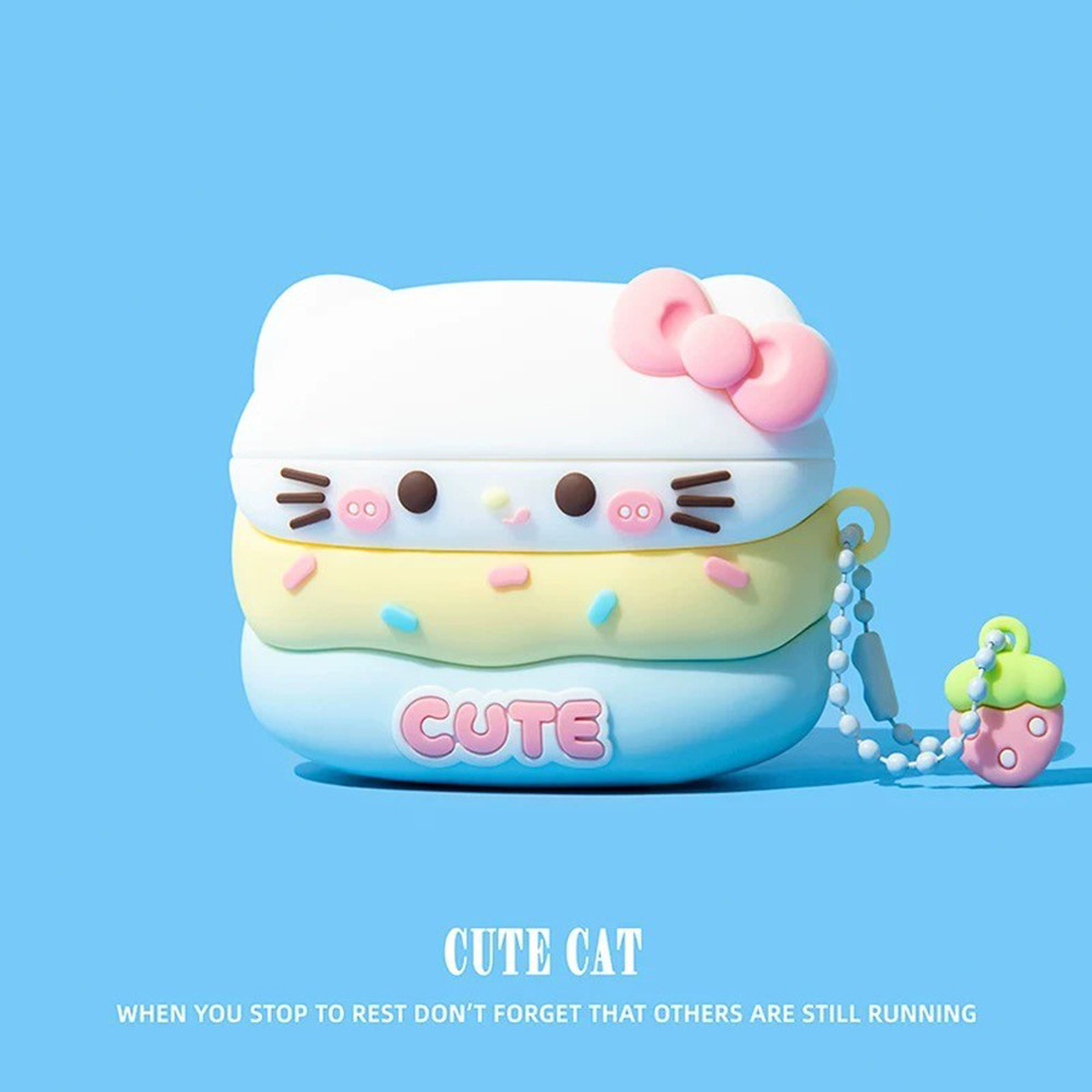Ốp điện thoại silicon Cat Series cho AirPods 4 /Pro /Pro2 /3 / 2 / 1 Vỏ tai nghe Bluetooth không dây thế hệ