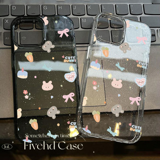 Ins Hàn Quốc Dễ Thương Girlish Dopamine Nơ Động Vật Bling Vỏ Cho iPhone 11 16 16E 15 14 13 12 Pro Xs Max XR X 7 8 Plus SE TPU Mềm HD Vỏ Điện Thoại Trong Suốt Bảo Vệ Lấp Lánh Vỏ