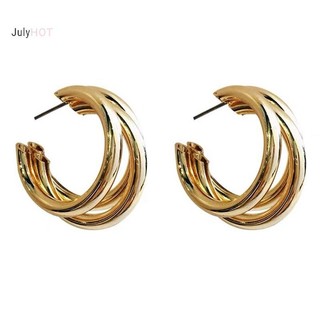Julyhot 1 Cặp Thiết Kế Tối Giản Kim Loại Phóng Đại Tai Hình Học Bông Tai Dành Cho Nữ Cô Gái Thời Trang Tính Khí Trang Sức Dự Tiệc Phụ Kiện Đơn Giản Massivedeals