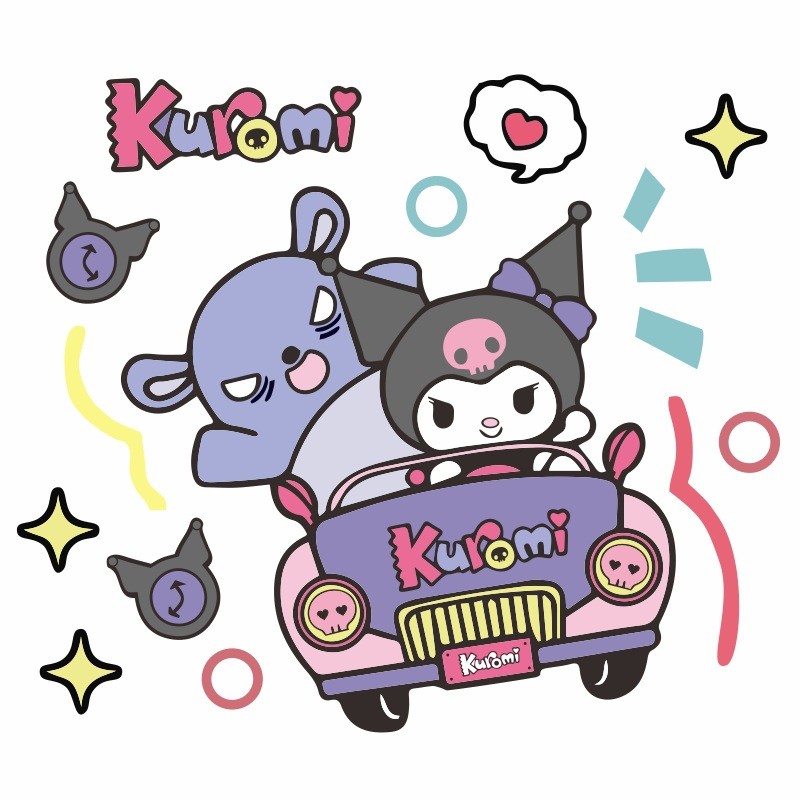 Kuromi decal dán lớn, decal chống nước cho xe máy/tường/tủ lạnh/xe hơi I5GE