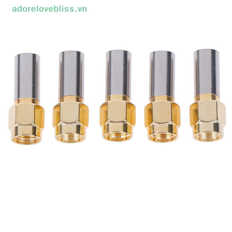 Thêm 5 chiếc sma nam cắm rf đầu nối đồng trục uốn cho rg58 rg142 rg400 lmr195 BSS