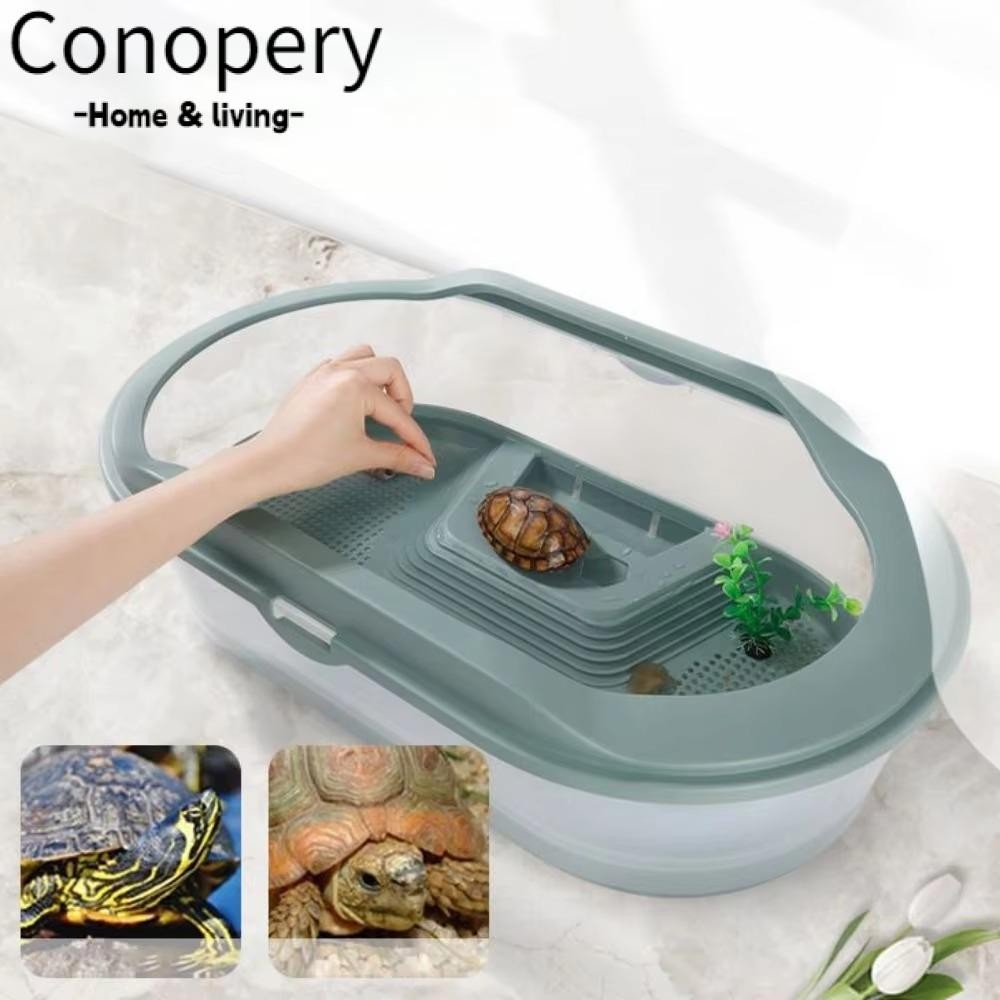 Conopery Hộp đựng bể rùa, Bể cá môi trường sống bằng nhựa, Thức ăn chăn nuôi bơi bò sát Nhà có thể tháo rời