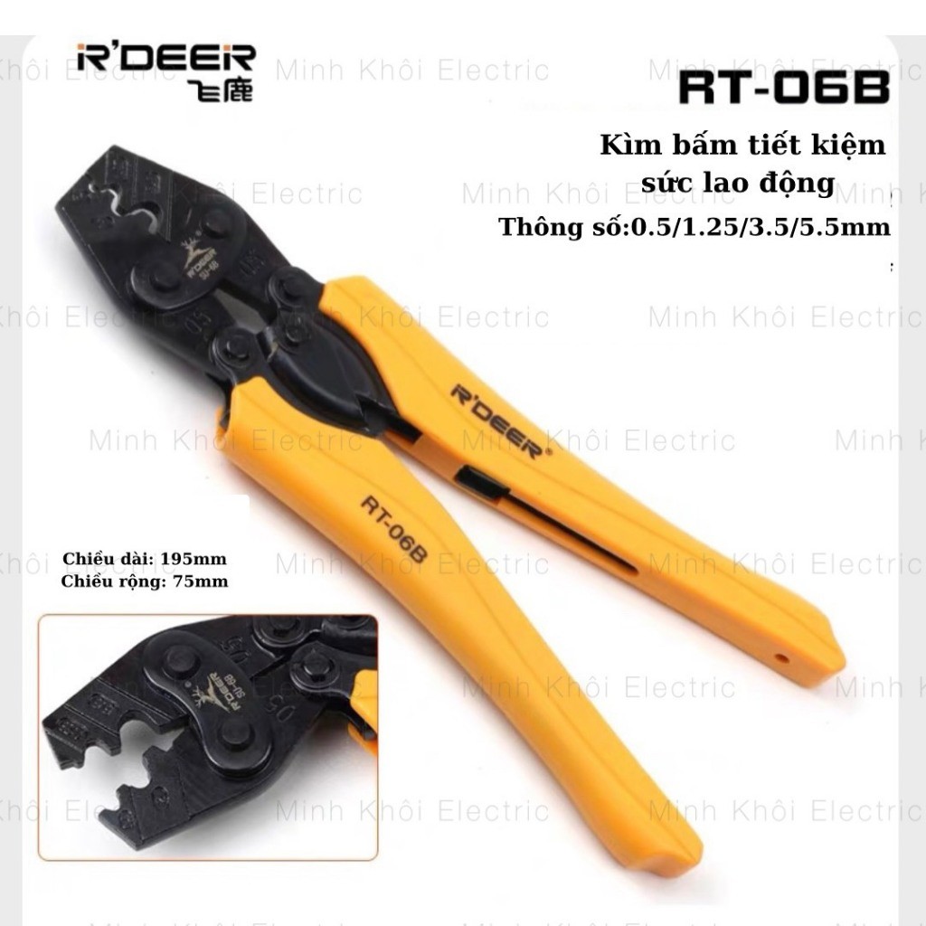 Kìm bấm cos RDEER SU-06B, kềm bấm cos,kìm bấm cốt,kiềm bấm cos,kìm cốt,kềm cốt,kìm ép cốt,kiềm cốt
