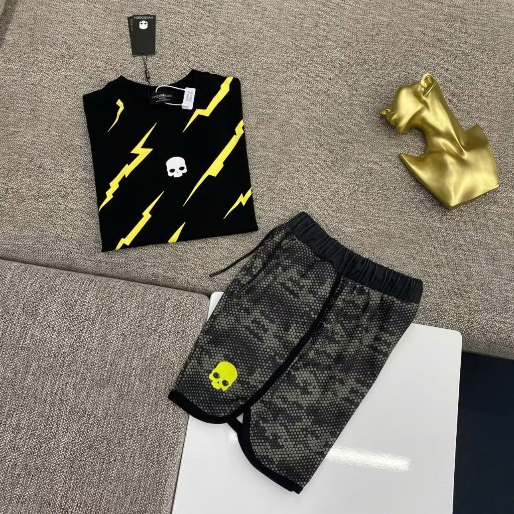 Set Quần Áo Hydrogen Tia Sét Vàng KCloset Bộ Áo Quần Thể Thao Dày Dặn Dáng Rộng Nam Nữ NA750