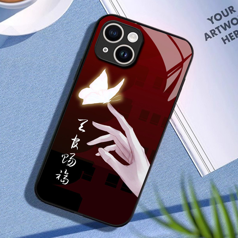 Heaven Official 's Blessing 02 Ốp Điện Thoại Kính Cho IPhone 16 15 14 13 12 11 Pro XR XS Max Plus Mini X XR 8 7 6s SE2 / 3 Cover