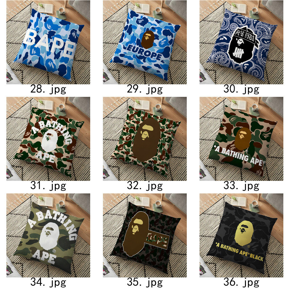 Vỏ gối Bape Ape Logo Throw Vỏ gối in một mặt (Không có lõi)