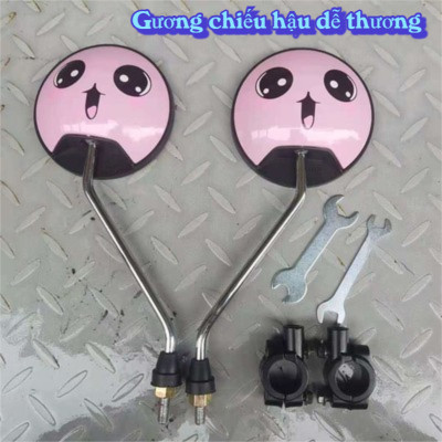 Gương Xe Máy xoay 360 độ, kính gập xe máy SH/ AB/ Vario/ Winner/ Exciter/Wave/Vision..., kèm chân kính xoay/Gương Chiếu Hậu Chân xoay Full Nhôm Tặng Kèm nối 2cm Xoay 360 độ Loại 1 Gập mặt đồng hồ Gắn Các Dòng Xe Máy