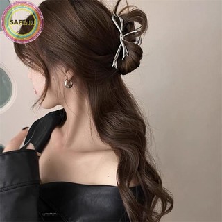 SAFENH Thời Trang Độc Đáo Hình Học Nơ Vuốt Tóc Cho Nữ Cô Gái Thanh Lịch Vuốt Tóc Đuôi Ngựa Kẹp Tóc Phụ Kiện Tóc Trang Sức Quà Tặng VN