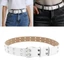 Treeling Hợp Thời Trang Phong Cách Punk Thắt Lưng Cho Bé Gái Khóa Kim Loại Và Grommet Chi Tiết Cho Nữ Sinh Eo Dây Xích Bụng