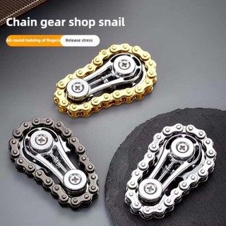 WEAVELYF Bánh đà Con quay đầu ngón tay, EDC Spinner Xích xe đạp kim loại Bánh xích Fidget Spinner, Phong cách Antistress Lo âu Giảm căng thẳng Dây xích mới lạ Fidget Spinner Người lớn