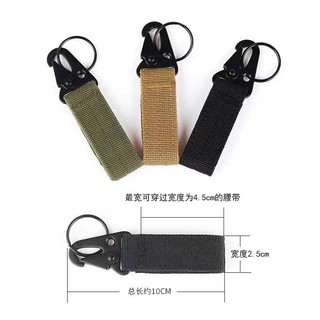 Móc khóa đai chiến thuật carabiner - móc webbing polypropylene nặng cho ba lô ngoài trời, đi bộ đường dài, phụ kiện thiết bị cắm trại