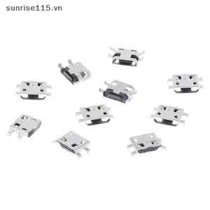Srvn 10 Chiếc Loại B micro usb 5 pin Nữ Sạc Gắn Kết Cắm Cổng Kết Nối Ổ Cắm.