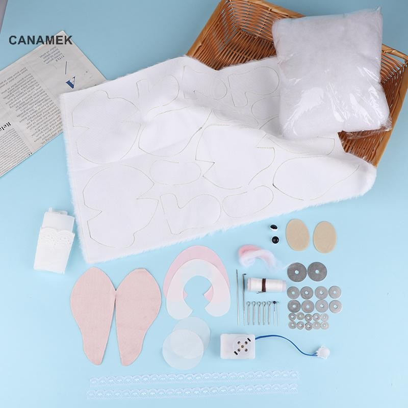 Canamek Dễ Thương Lillian Tai Dài DIY Handmade Nguyên Bản DIY Khớp Chất Liệu Búp Bê Vải Gói Búp Bê Quà Tặng Búp Bê Sang Trọng Búp Bê CSF