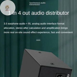 Bộ chia âm thanh TWE 1 trong 4 ra L / Aux Bộ chia âm thanh nổi 1X4 Bộ phân phối âm thanh cho PC DVD Loa Splitte VN