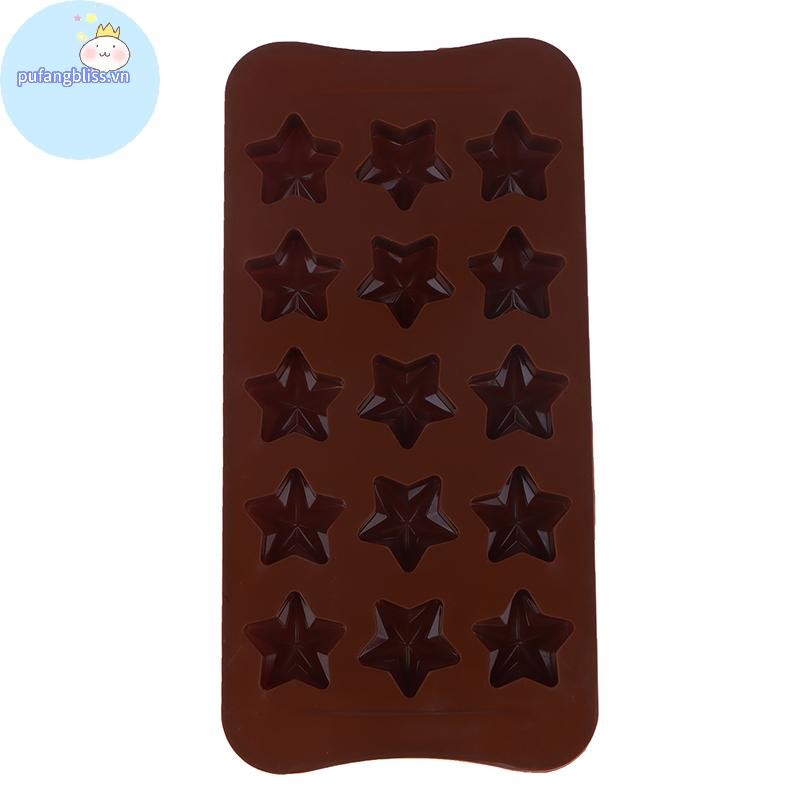 Pufangbliss Khuôn Socola Hình Ngôi Sao Sáp Tan Khuôn Kẹo Chống Dính Khuôn Socola Ba Chiều Fondant Nướng Bánh Hình VN