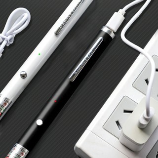 Đèn pin bút laser, đèn đỏ và đèn xanh, có thể sạc lại ALINE