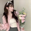 Áo Hai Dây Màu Trắng Ren Dây Cúc Gài Khuy Nhỏ Siêu Nữ Tính