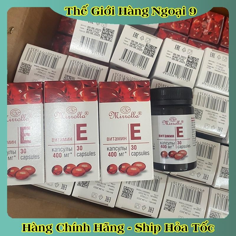 [DATE MỚI] Vitamin E Đỏ Nga Mirrolla 270mg & 400mg Đẹp Da - HÀNG CHÍNH HÃNG NGA