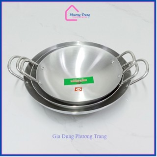 Combo 3 chảo nhôm (24cm, 26cm, 30cm) cao cấp dày lòng sâu đổ bánh xèo, xào chính hãng giá rẻ - Phương Trang