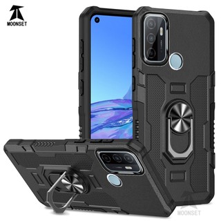 Dành Cho OPPO A53 2020 Ốp điện thoại PC Cứng Lưng Mềm TPU Edge Bảo Vệ Camera Nhẫn Giá Đỡ Chân Đế Chống Sốc Mỏng Bao Da