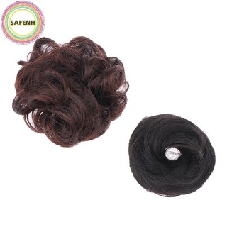 Safenh Nữ Bé Gái Dây Buộc Tóc Bện Tạo Kiểu Lông Tơ Tóc Giả Vòng Vô Hình Liền Mạch Bun Tự Nhiên Tổng Hợp Tóc Tóc Tóc DIY Trang Trí VN
