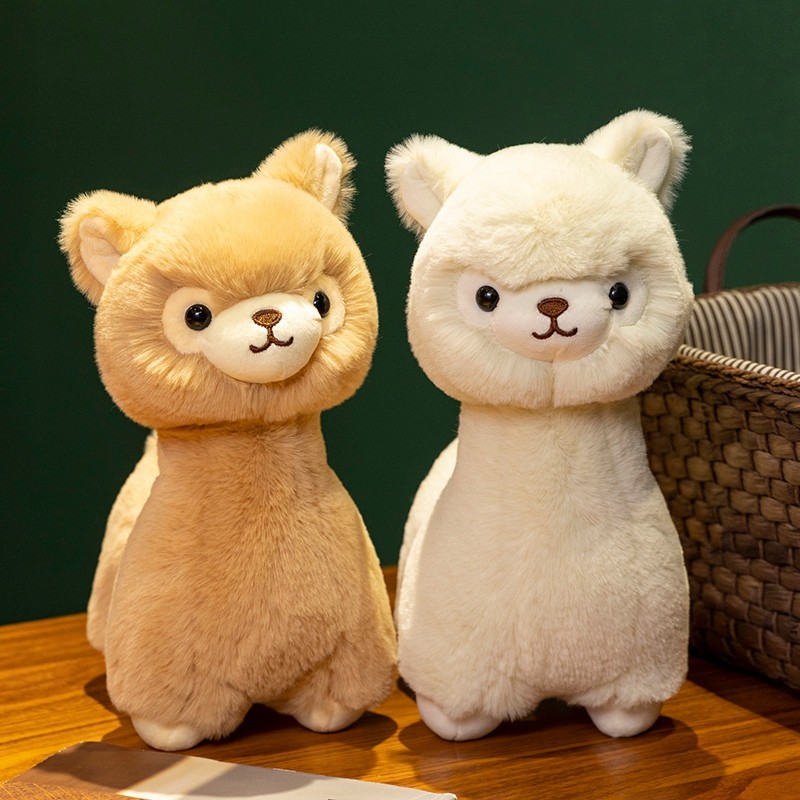 Đồ chơi sang trọng alpaca động vật thần thánh mô phỏng, đồ chơi sang trọng mềm mại, đồ chơi sáng tạo, trang trí phòng khách, quà tặng cho trẻ em, quà tặng Giáng sinh, quà tặng sinh nhật