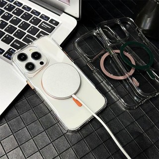 Ốp điện thoại từ tính trong suốt chống rơi mới tương thích với iPhone 16 Pro Max 11 12 13 14 15 Pro Max 14plus 15plus 16plus ốp lưng cứng bảo vệ nam châm chống sốc