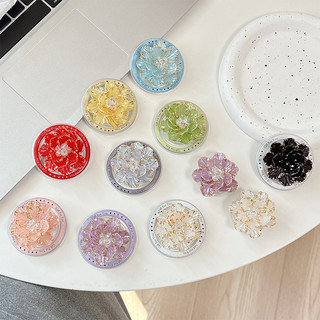3d Màu Hoa Tròn Tròn Từ Tính Giá Đỡ Điện Thoại Cho IPhone 16 15 14 13 12 Pro Max 14 Plus Có Thể Gập Lại Pop Ring Grip Co Giãn Để Bàn Đứng P2