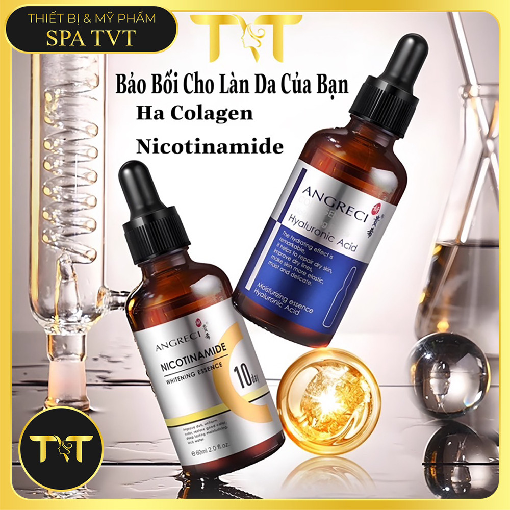Tinh Chất Angreci 60ml H.A Collagen Dưỡng Ẩm Hoặc Nicotinamide Làm Sáng Da, Căng Bóng, Săn Chắc Da