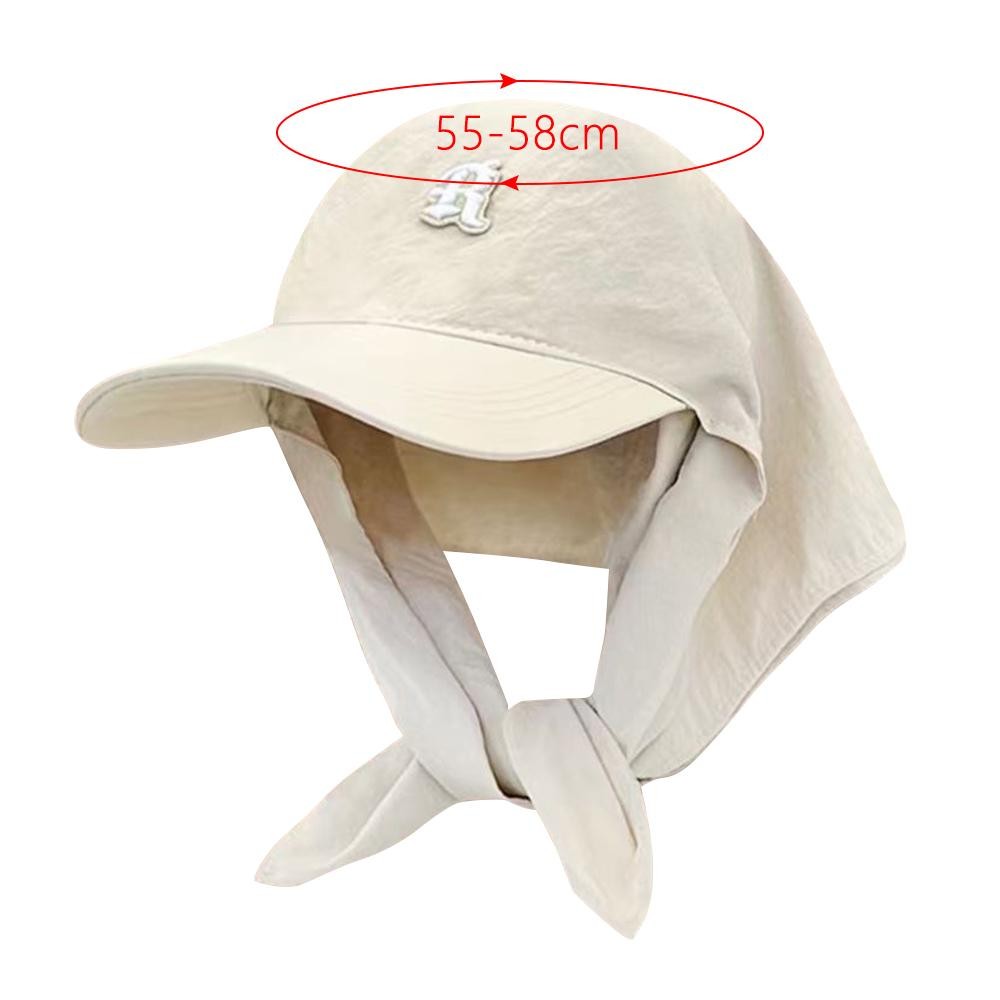 Mũ chống nắng SEYAWSON, Mũ trùm đầu buộc dây hình tam giác, Bảo vệ cổ UV khô nhanh thông thường Mũ leo núi ngọt ngào dành cho nữ Xuân hè