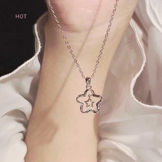 Julyhot Thời Trang Y2k Rỗng Ra Hợp Kim Ngôi Sao Mặt Dây Chuyền Vòng Cổ Cho Bé Gái Màu Bạc Đơn Giản Vòng Cổ Nữ Hợp Thời Trang Trang Trang Sức Dự Tiệc Massivedeals