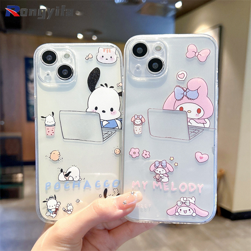 Ốp Điện Thoại Trong Suốt Pochacco Dễ Thương Cho Samsung Galaxy Note 20 Ultra 10 Plus Lite 9 8 J8 J7 Pro J6 J5 J2 Prime Core J4 Plus A7 2018 2017 Vỏ Hoạt Hình Giai Điệu Cặp Đôi Ốp Lưng Mềm