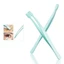 Nhíp lông mi FAVORITEGOODS, Kẹp nhíp cong màu đen bằng thép không gỉ, Đầu kẹp phẳng lớn cong 45 độ Dụng cụ trang điểm di động