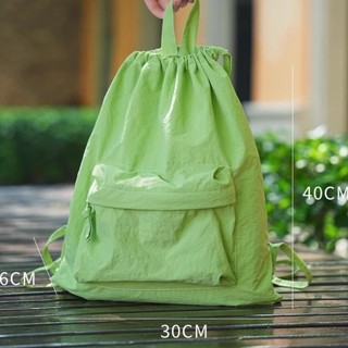 Ba lô dây rút NECKLACEMASK, Ba lô đeo vai Nylon dung tích lớn, Túi đi học thông thường màu trơn nhỏ