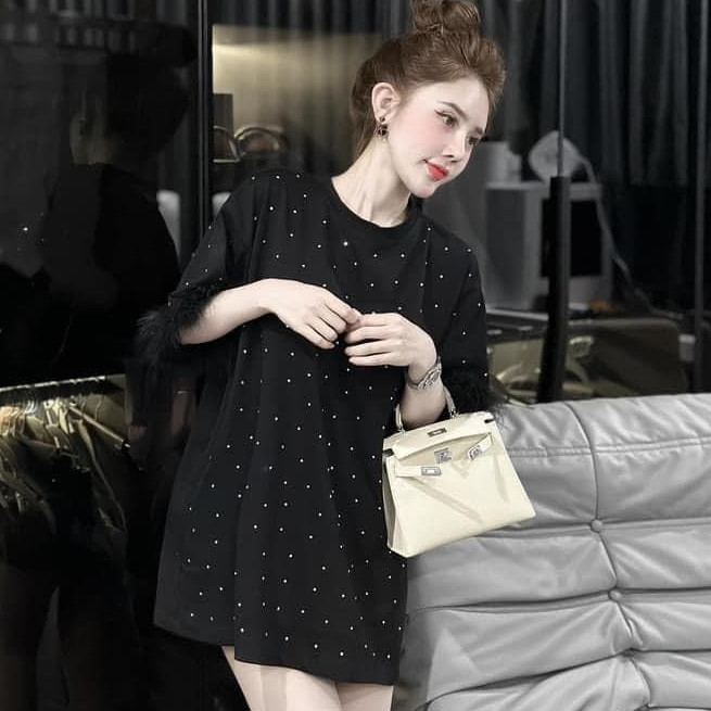Áo Thun Đá Lông Ống Tay KCloset Áo Phông Cotton Khô Dày Dặn Dáng Rộng Nữ Tính NA110
