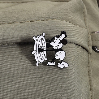 Disney Nhân Vật Hoạt Hình Chuột Mickey Men Trâm Dễ Thương Đen Trắng Hoạt Hình Anime Huy Hiệu Ba Lô Phụ Kiện Kim Loại Pin Quà Tặng Cho Bạn Bè
