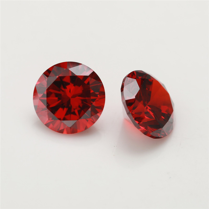 Đá Garnet Tròn Cắt CZ 15/30 Chiếc Từ 4mm Đến 10mm Cho DIY Trang Sức