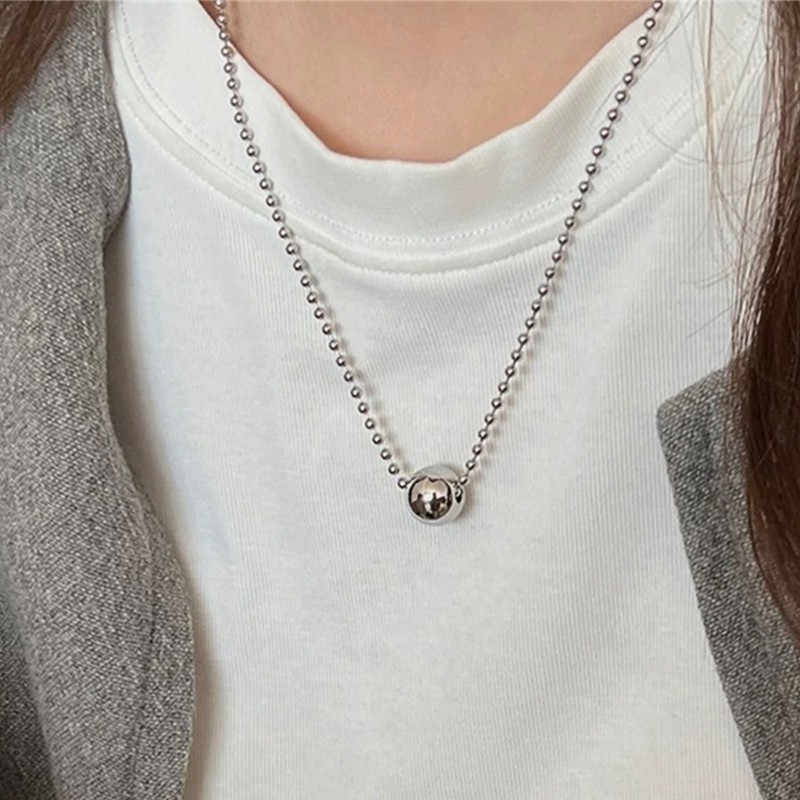 Vòng cổ hạt bạc Richh điều chỉnh chiều dài - Độc đáo và hiện đại