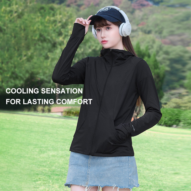 Ảnh CAMEL CROWN Thể Thao Ice Silk Chống Nắng Quần Áo Nữ Áo Cardigan Chống Tia Cực tím Quần Áo Nhanh Khô 4