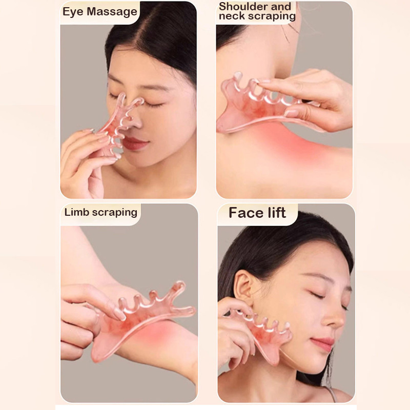 Lược Massage đa chức năng Máy mát xa da đầu Chất liệu nhựa thân thiện với da Mặt Gua Sha Massage