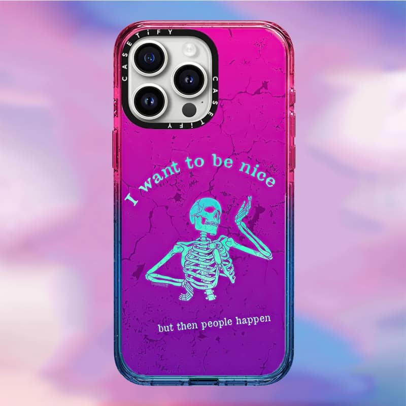 CASETiFY X be nice Case Black Edge Peach Haze Cotton Candy Collection Color Clear Hard Case Impact Case cho Apple IPhone 12 13 14 15 16 Pro Max Plus có hộp
