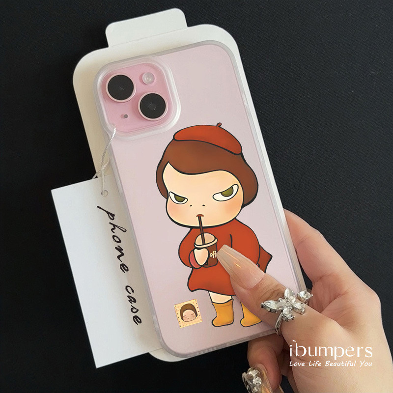 ibumpers Ốp Lưng IPhone Họa Tiết Hoạt Hình Nghệ Thuật Đơn Giản Ốp Điện Thoại Trong Suốt Nhám Mờ TPU Mỏng Chống Sốc Chống Bẩn Cho IPhone 16 15 14 12 13 11 Pro Max IP 7 8 Plus X XS XR
